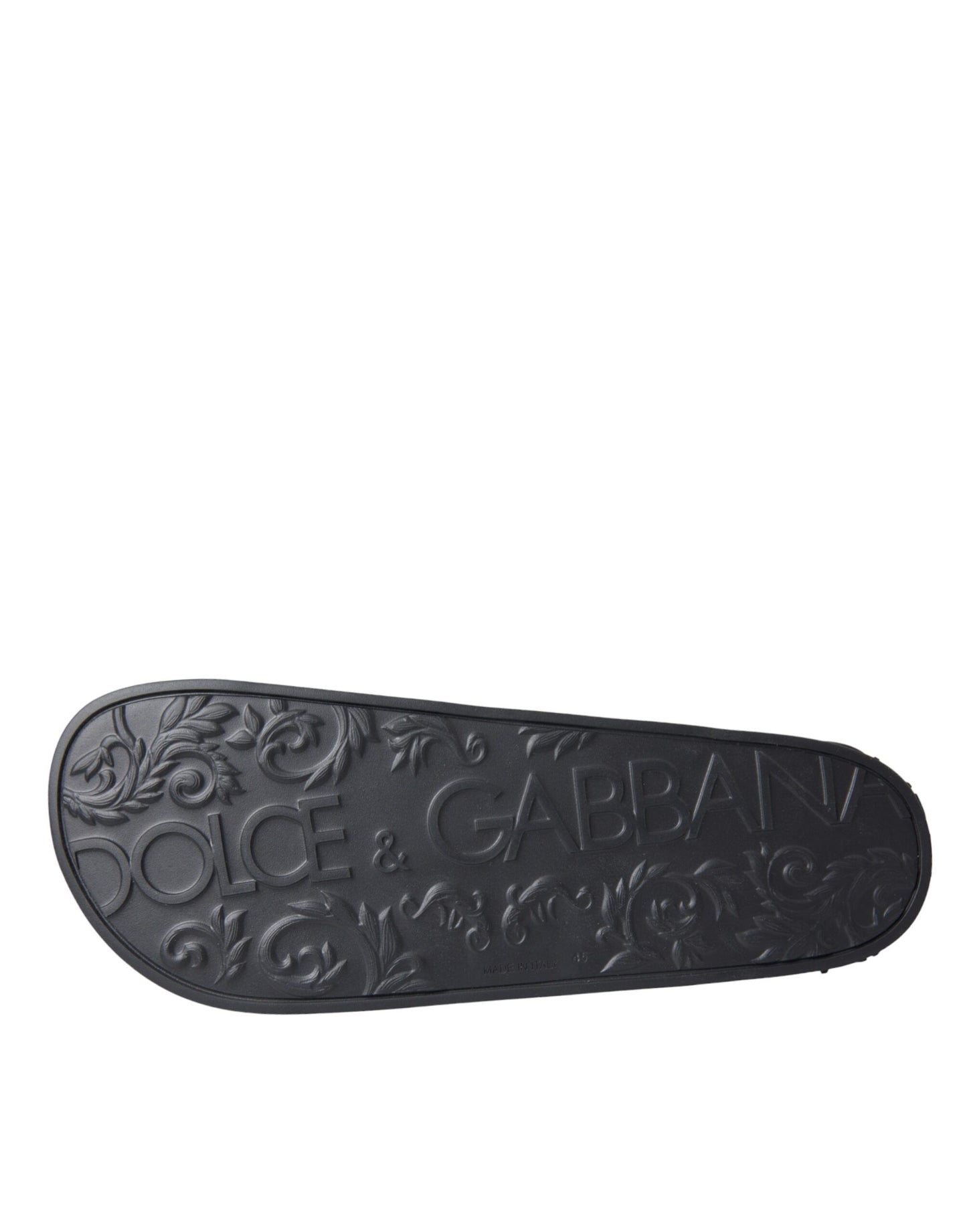 Chaussures de plage en cuir camouflage multicolore Dolce & Gabbana pour homme