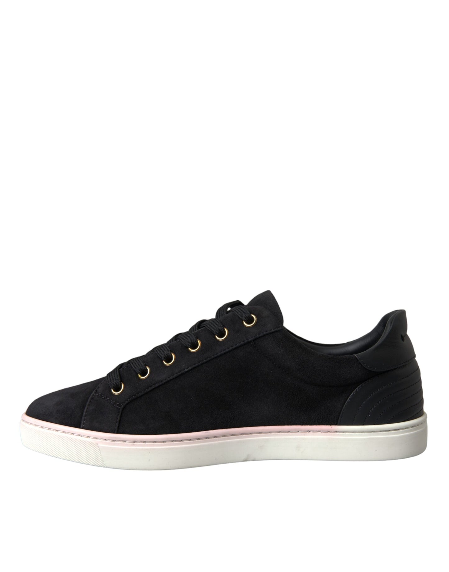 Dolce & Gabbana Black Suede Leather Men Low Top Sneakers Men Shoes by Dolce & Gabbana