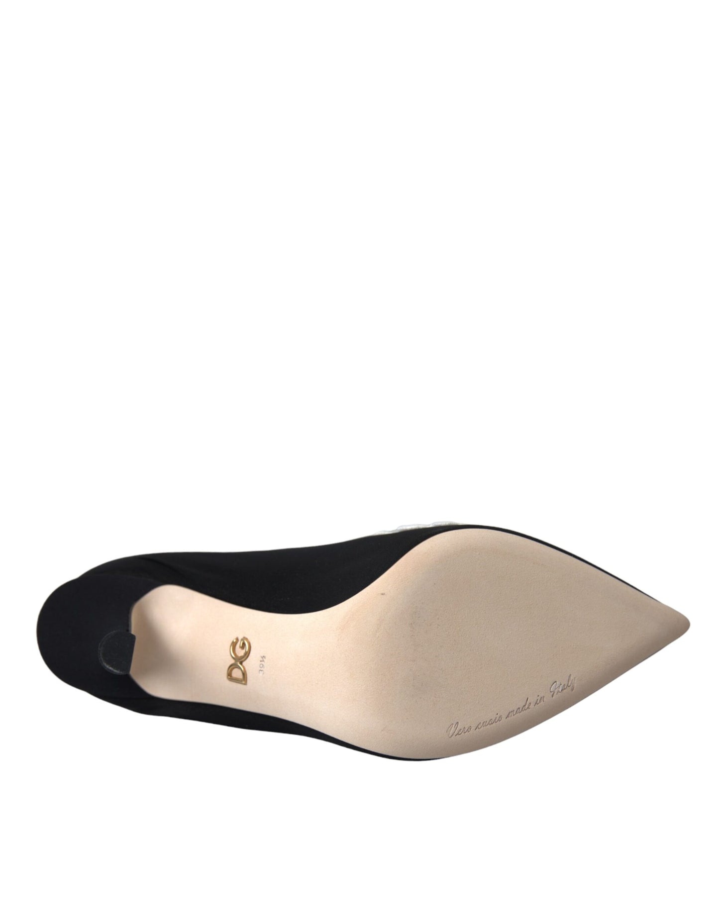 Bottines à enfiler Dolce & Gabbana noires et blanches brodées