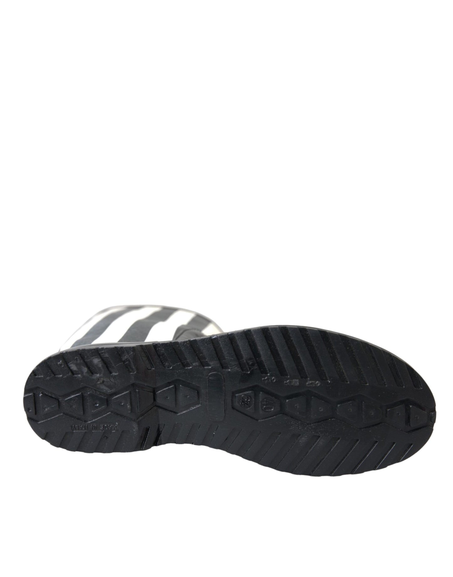 Bottes plates hautes en caoutchouc noir Dolce & Gabbana
