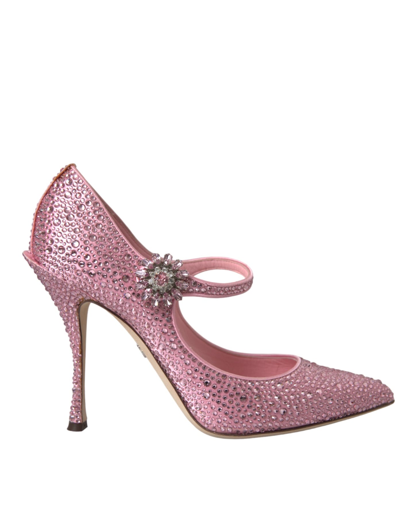Dolce & Gabbana Pink Rhinestone Crystal Heels Pumps Shoes