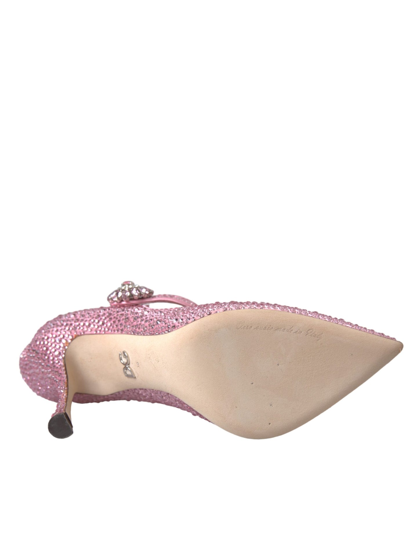 Dolce & Gabbana Pink Rhinestone Crystal Heels Pumps Shoes