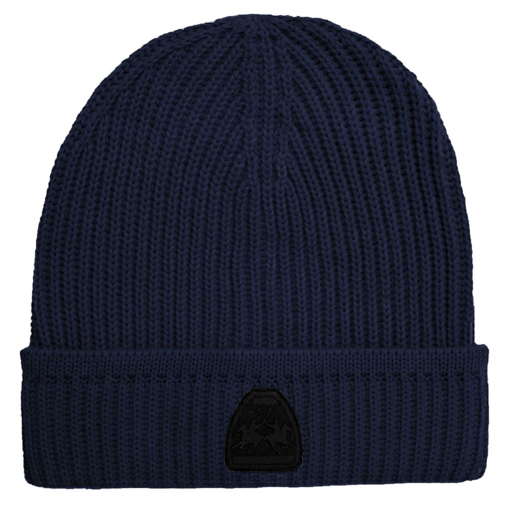 Bonnet homme en acrylique bleu La Martina