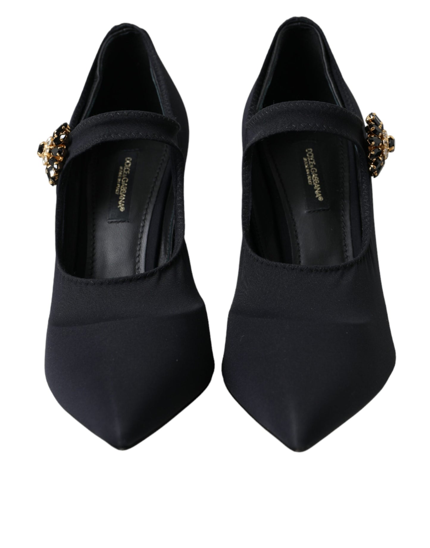 Escarpins Dolce & Gabbana Mary Jane en jersey noir avec cristaux