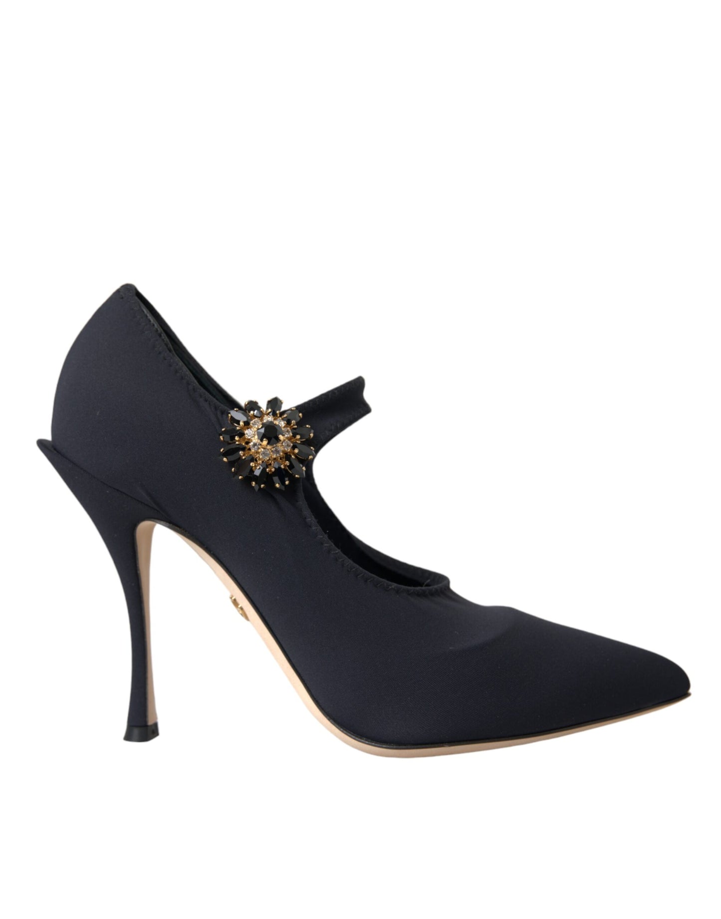 Escarpins Dolce & Gabbana Mary Jane en jersey noir avec cristaux