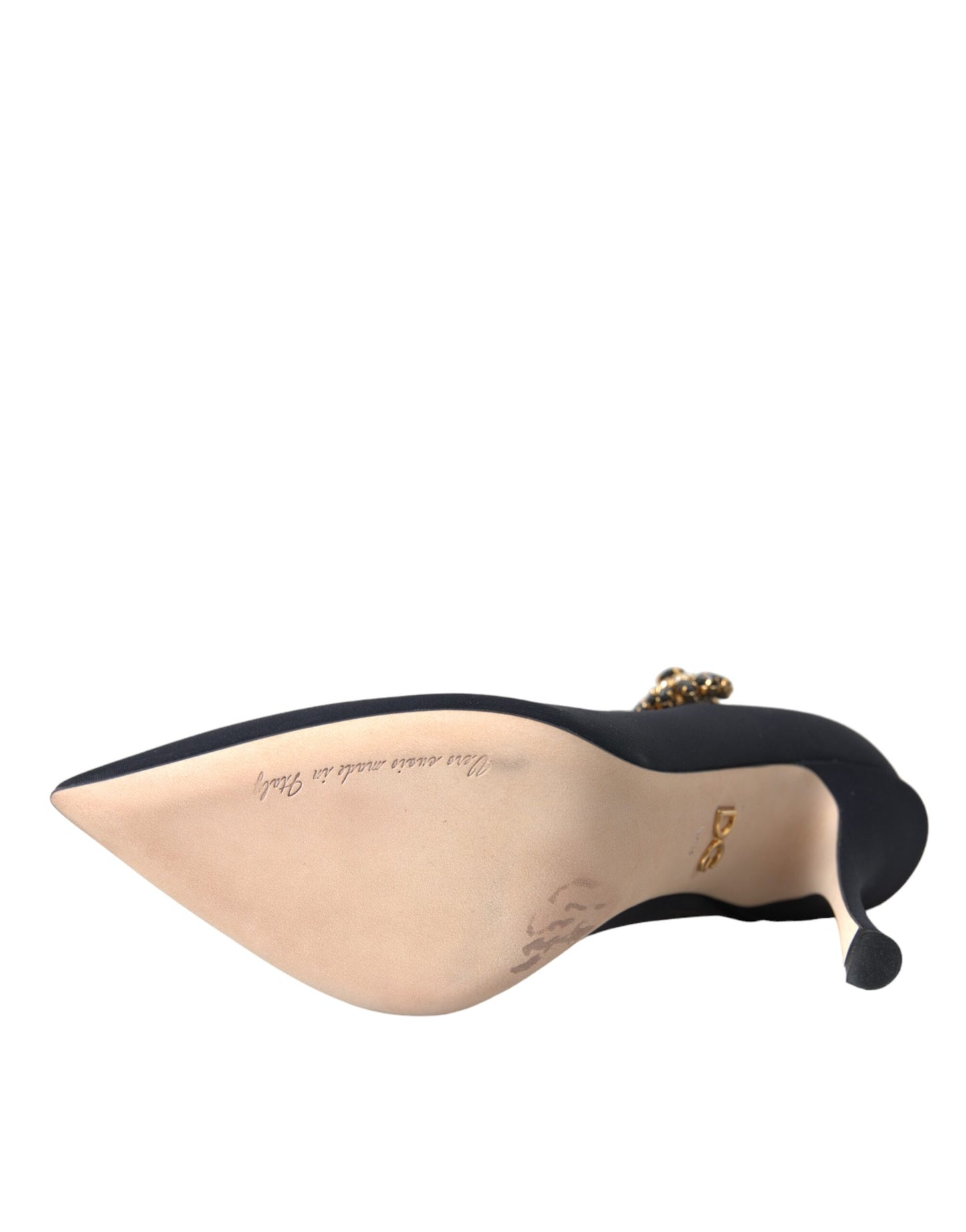 Escarpins Dolce & Gabbana Mary Jane en jersey noir avec cristaux