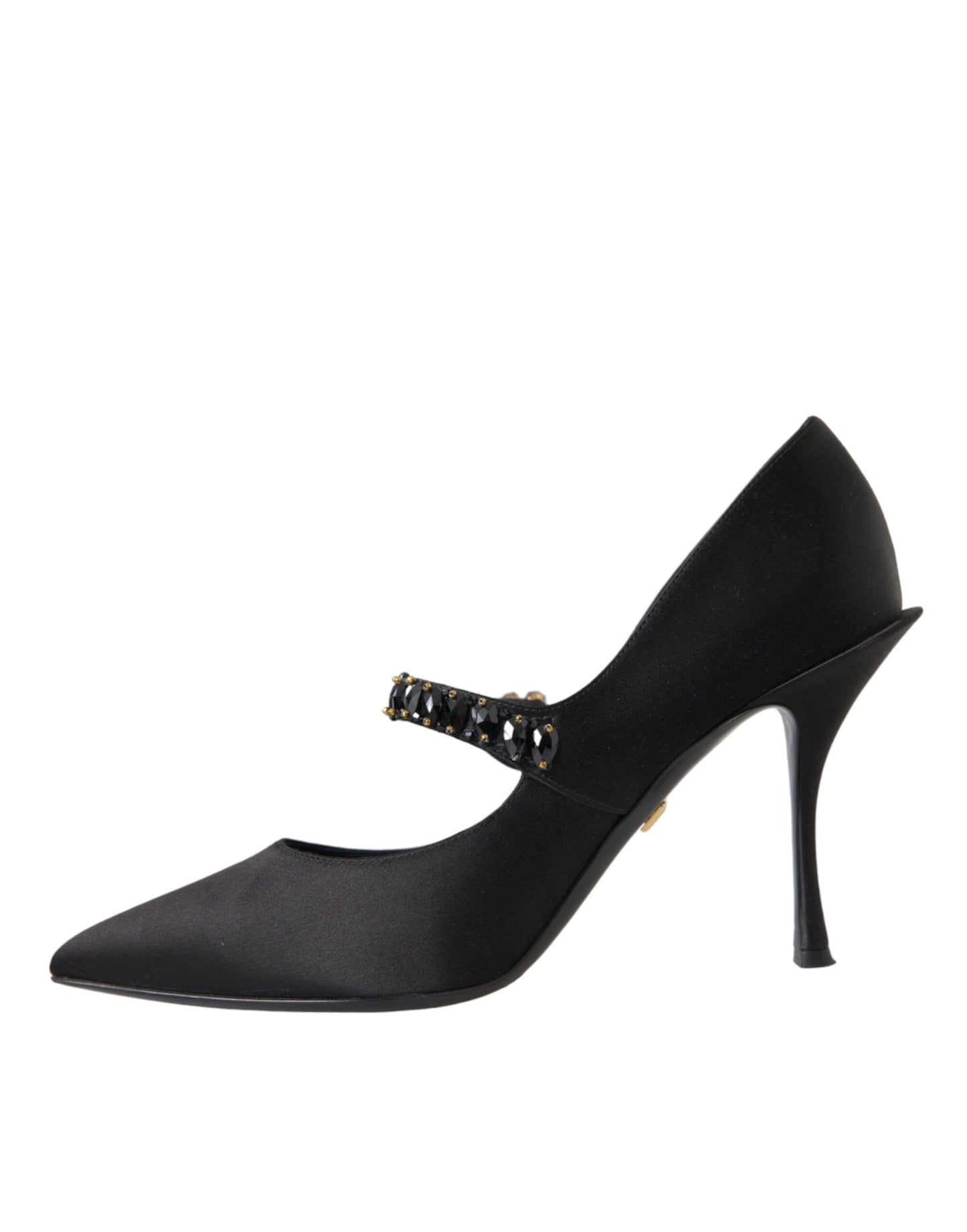 Escarpins à talons en cristal Mary Jane noirs Dolce & Gabbana