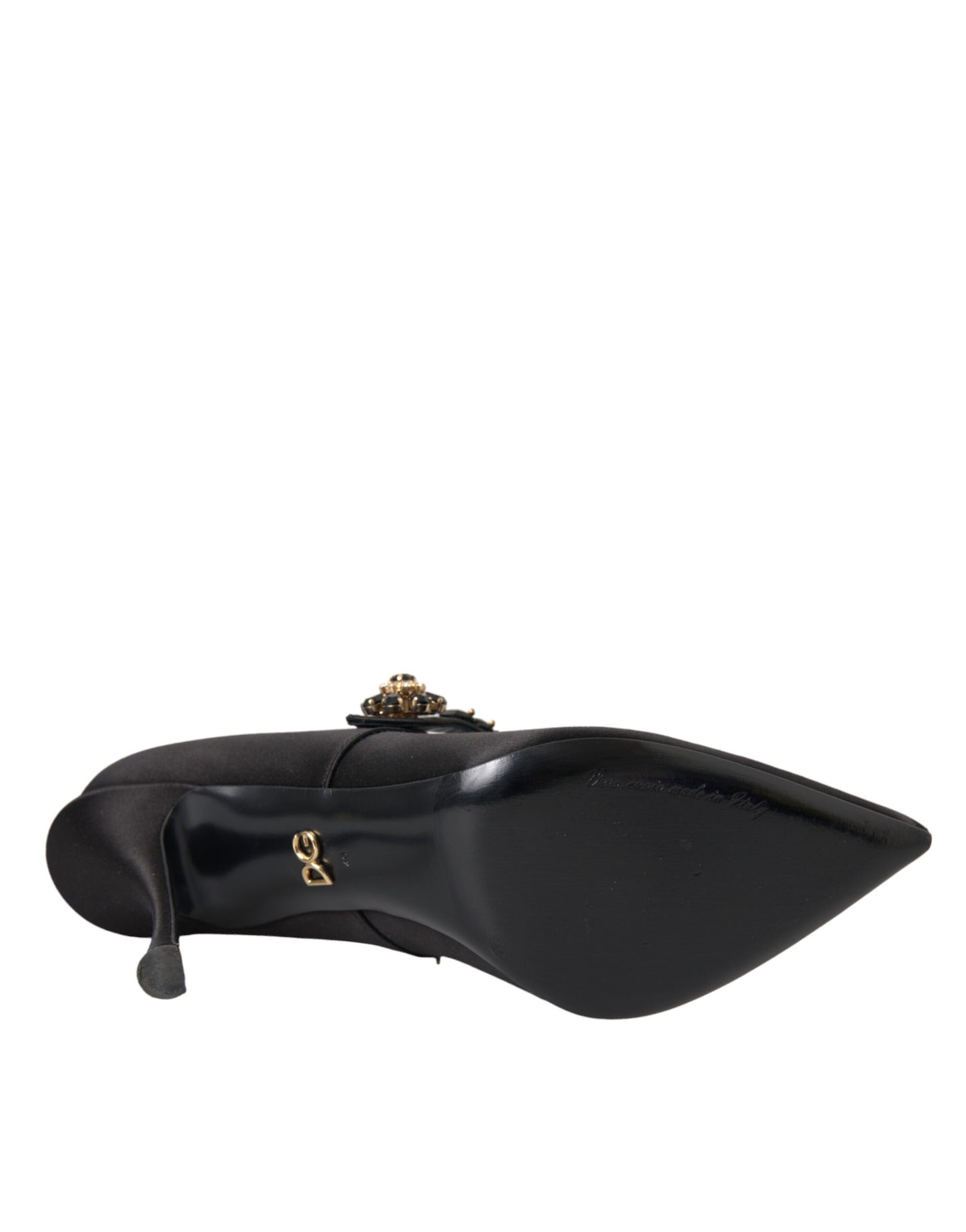 Escarpins à talons en cristal Mary Jane noirs Dolce & Gabbana