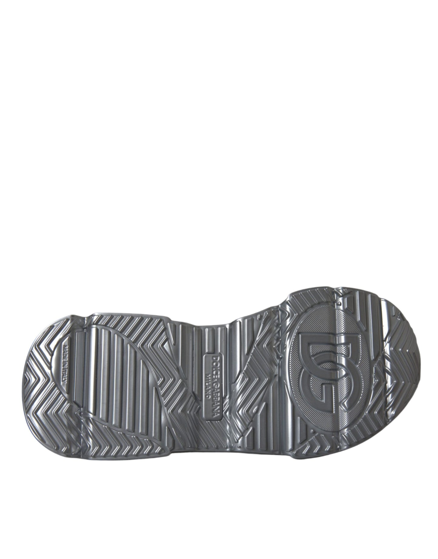 Dolce & Gabbana Silver Iridescent DAYMASTER Leather Sneakers Shoes by Dolce & Gabbana