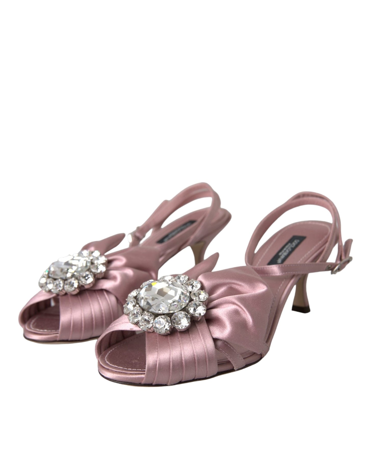 Sandales à talons en cristal roses Keira de Dolce & Gabbana