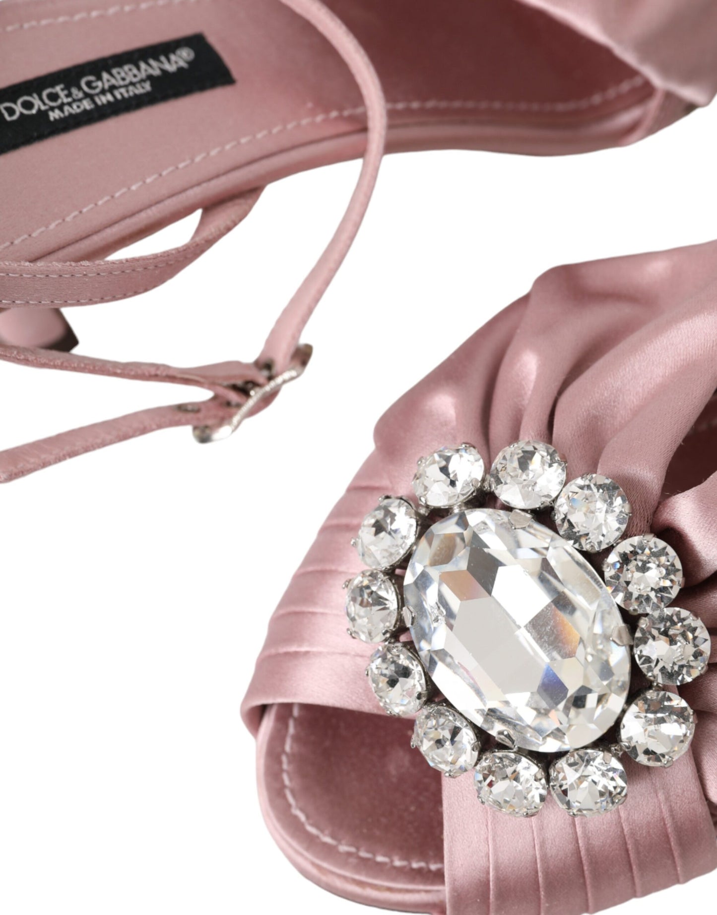 Sandales à talons en cristal roses Keira de Dolce & Gabbana