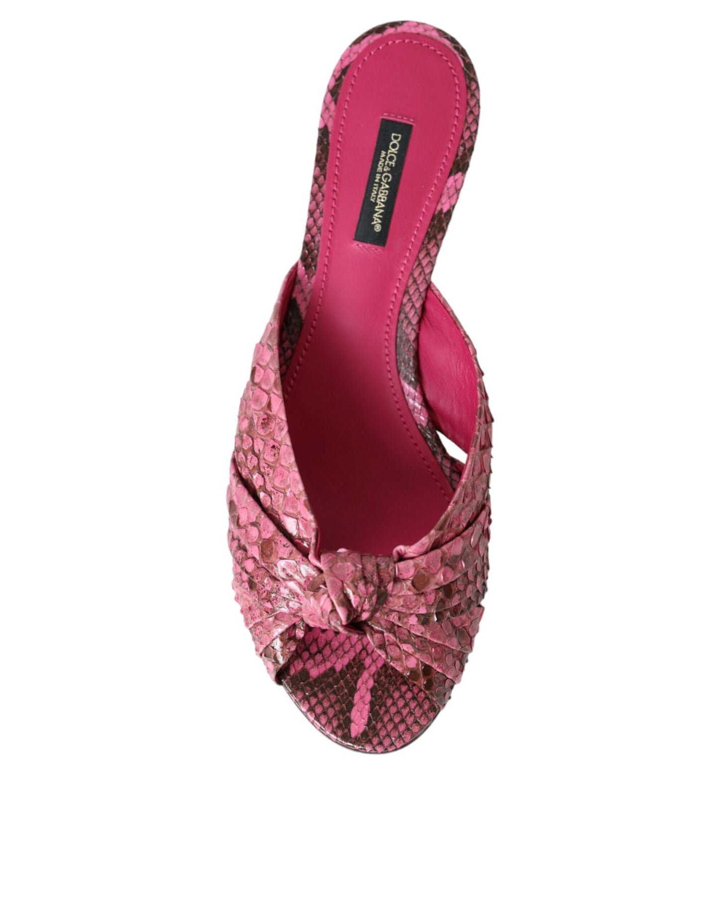 Chaussures à talons chaton Dolce & Gabbana en cuir exotique rose