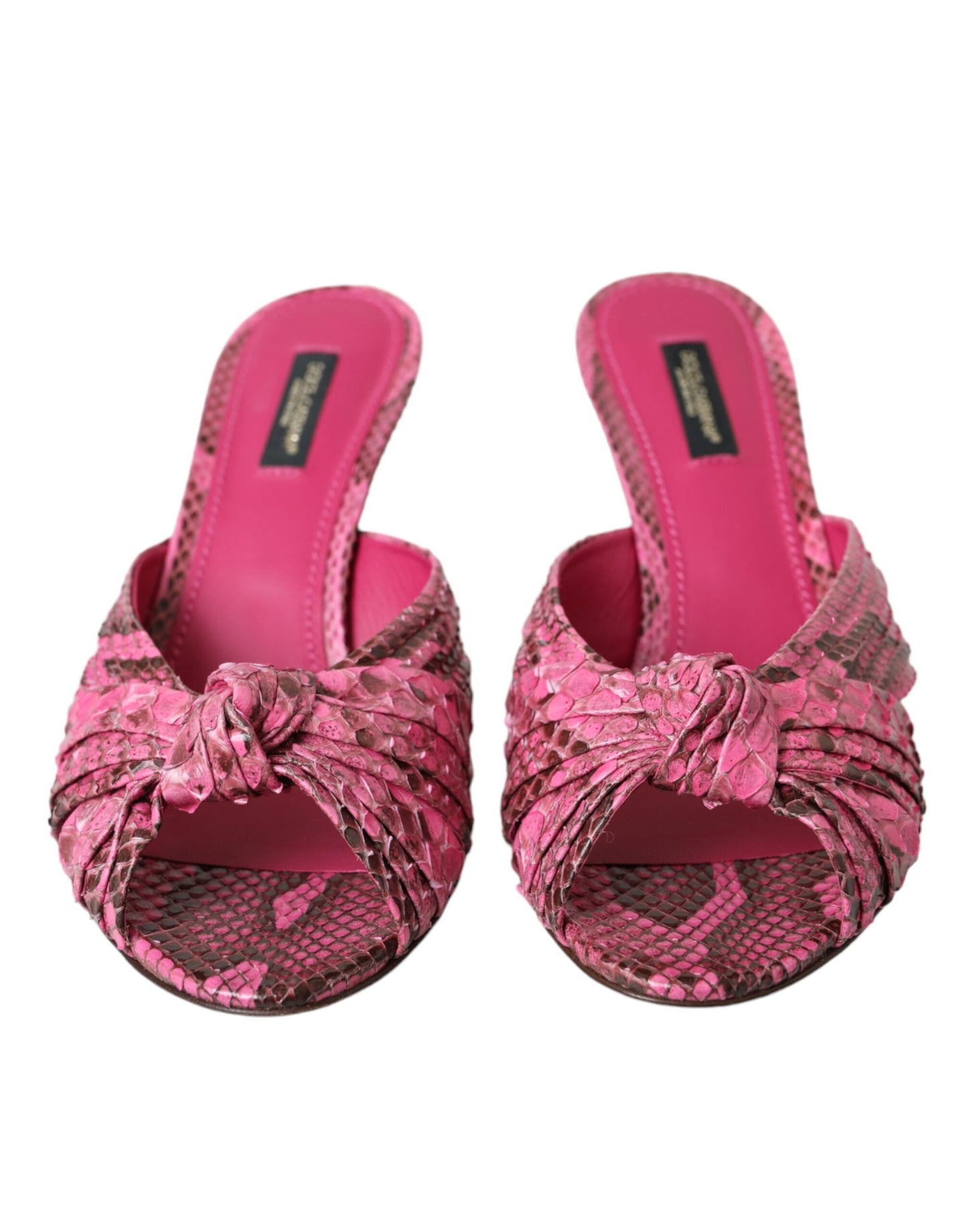 Chaussures à talons chaton Dolce & Gabbana en cuir exotique rose