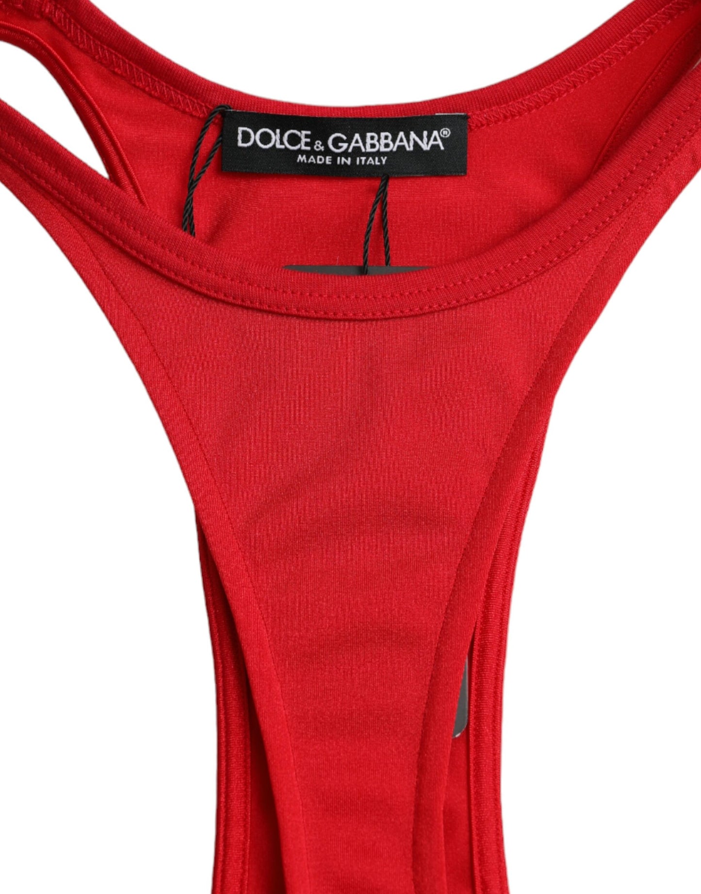Dolce & Gabbana Red Nylon Stretch Bodycon Sheath Mini Dress by Dolce & Gabbana