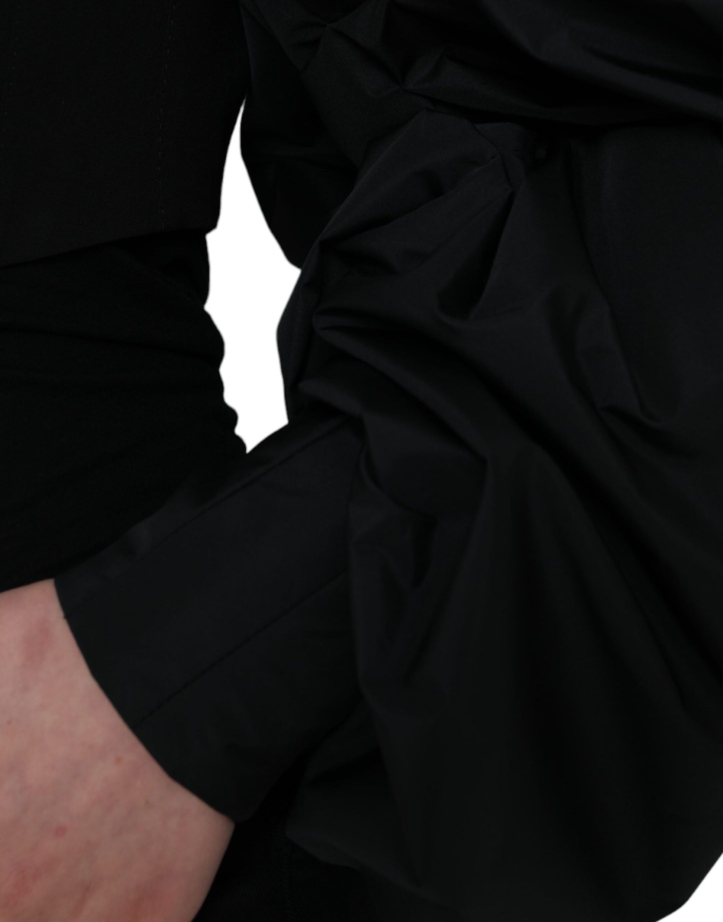 Veste courte à manches bouffantes en polyester noir Dolce & Gabbana
