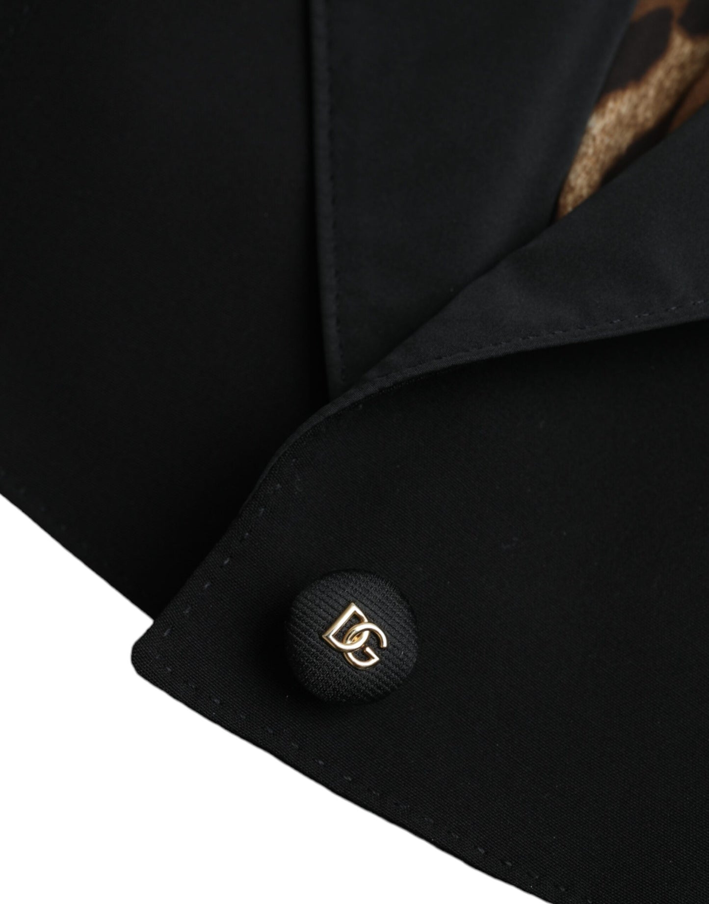 Veste courte à manches bouffantes en polyester noir Dolce & Gabbana