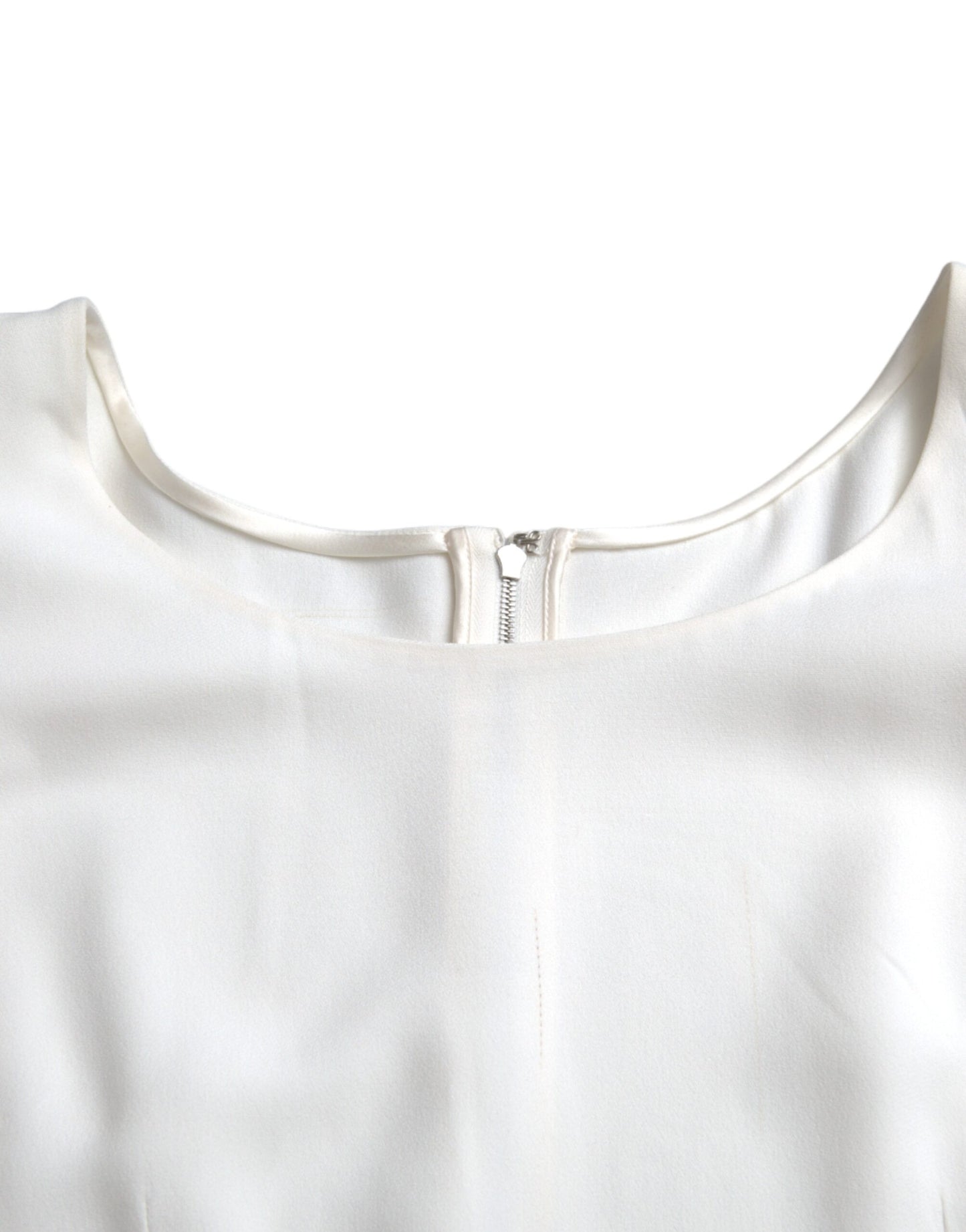 Dolce & Gabbana White Viscose Round Neck Short Sleeves Top by Dolce & Gabbana