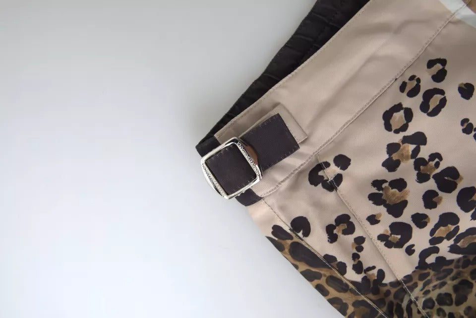 Maillot de bain short léopard marron foncé Dolce & Gabbana