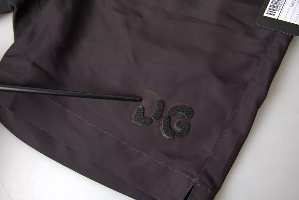 Maillot de bain short léopard marron foncé Dolce & Gabbana