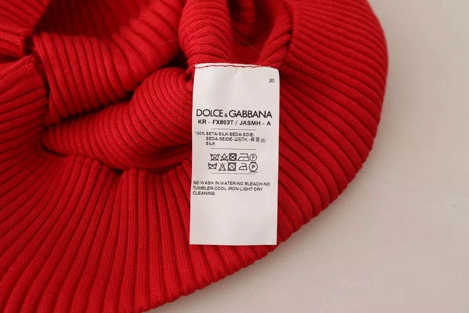 Dolce & Gabbana Red Silk T-shirt Short Sleeve Top Blouse by Dolce & Gabbana