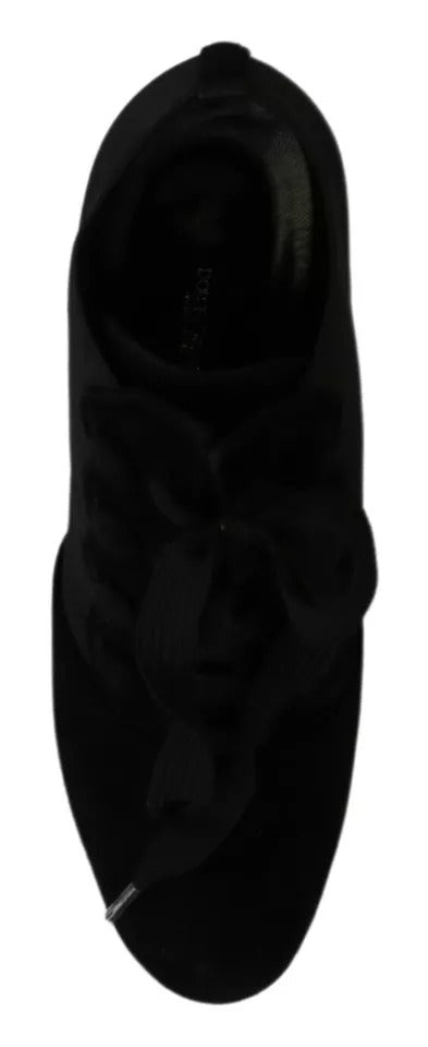 Bottines extensibles en daim noir Dolce & Gabbana