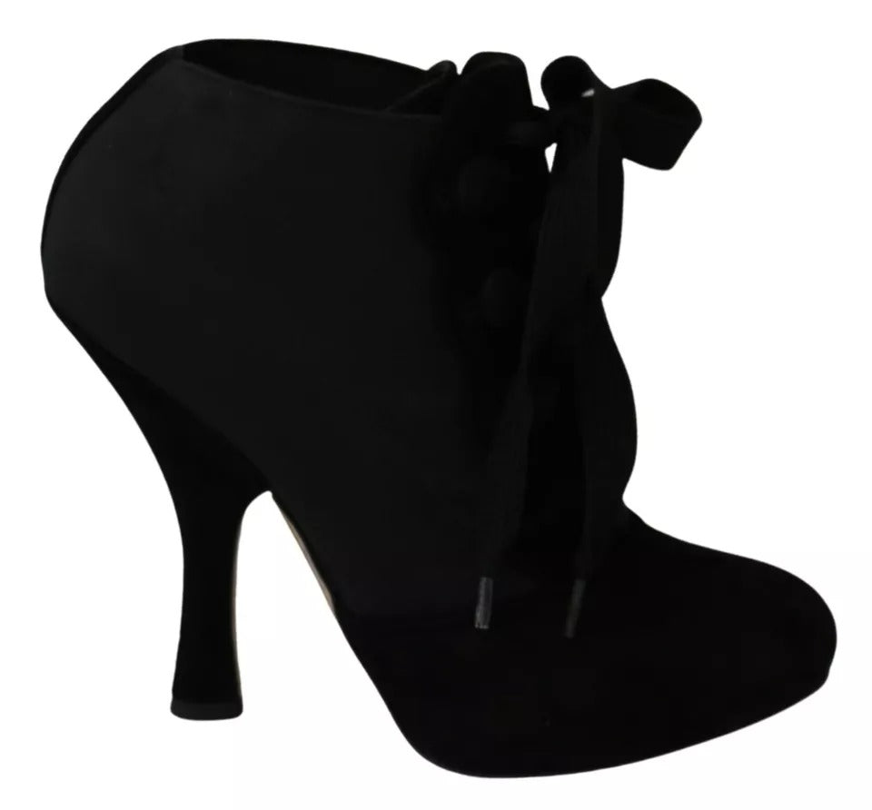 Bottines extensibles en daim noir Dolce & Gabbana