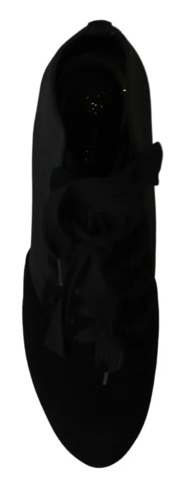 Bottines extensibles en daim noir Dolce & Gabbana