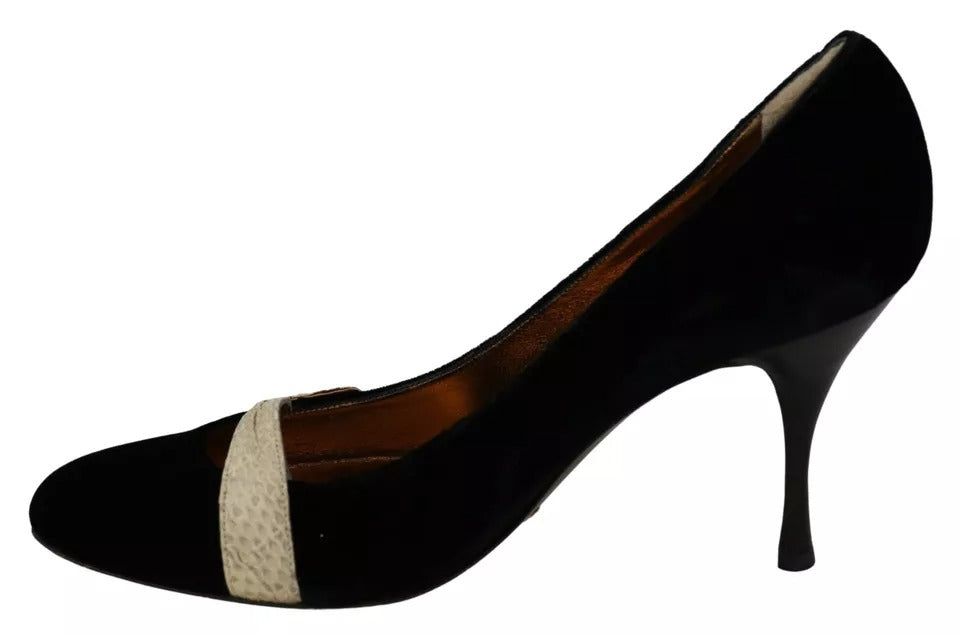 Escarpins à talons hauts Dolce & Gabbana en velours noir Ayers