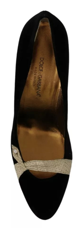 Escarpins à talons hauts Dolce & Gabbana en velours noir Ayers