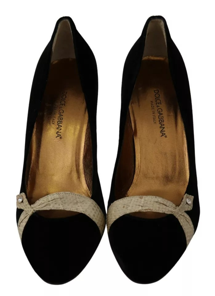 Escarpins à talons hauts Dolce & Gabbana en velours noir Ayers