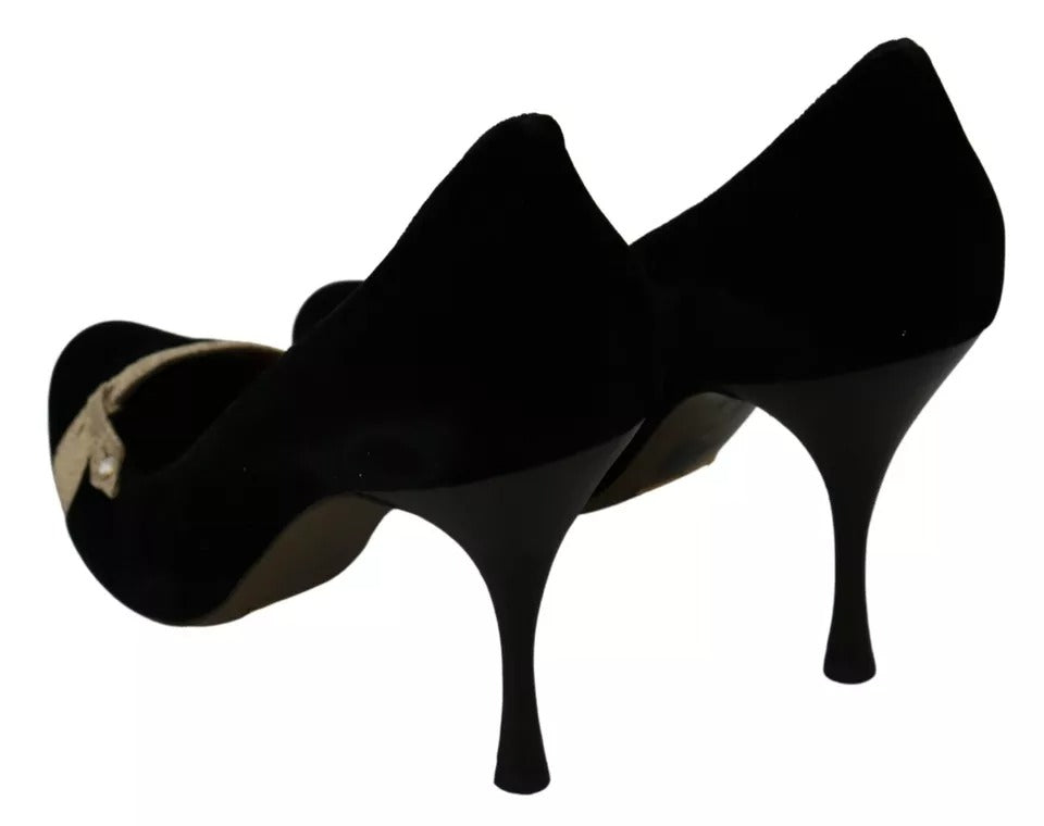 Escarpins à talons hauts Dolce & Gabbana en velours noir Ayers