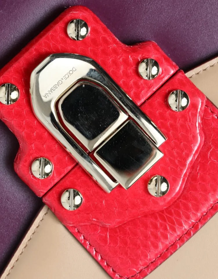 Sac à bandoulière en cuir brossé multicolore Lucia de Dolce & Gabbana