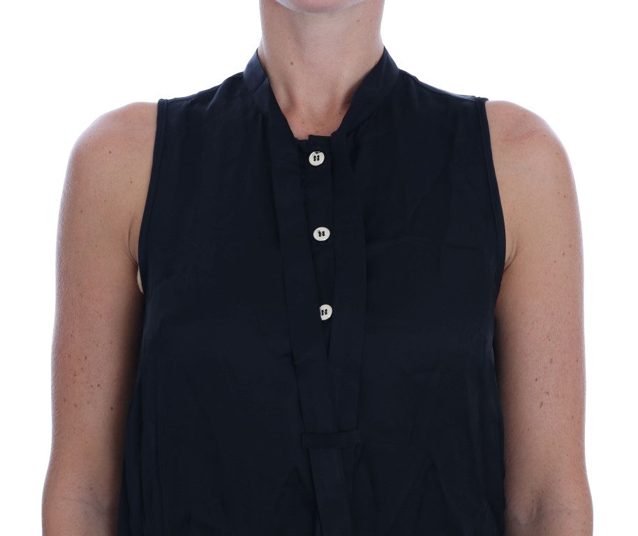 Chemisier noir sans manches Versace Jeans Chic