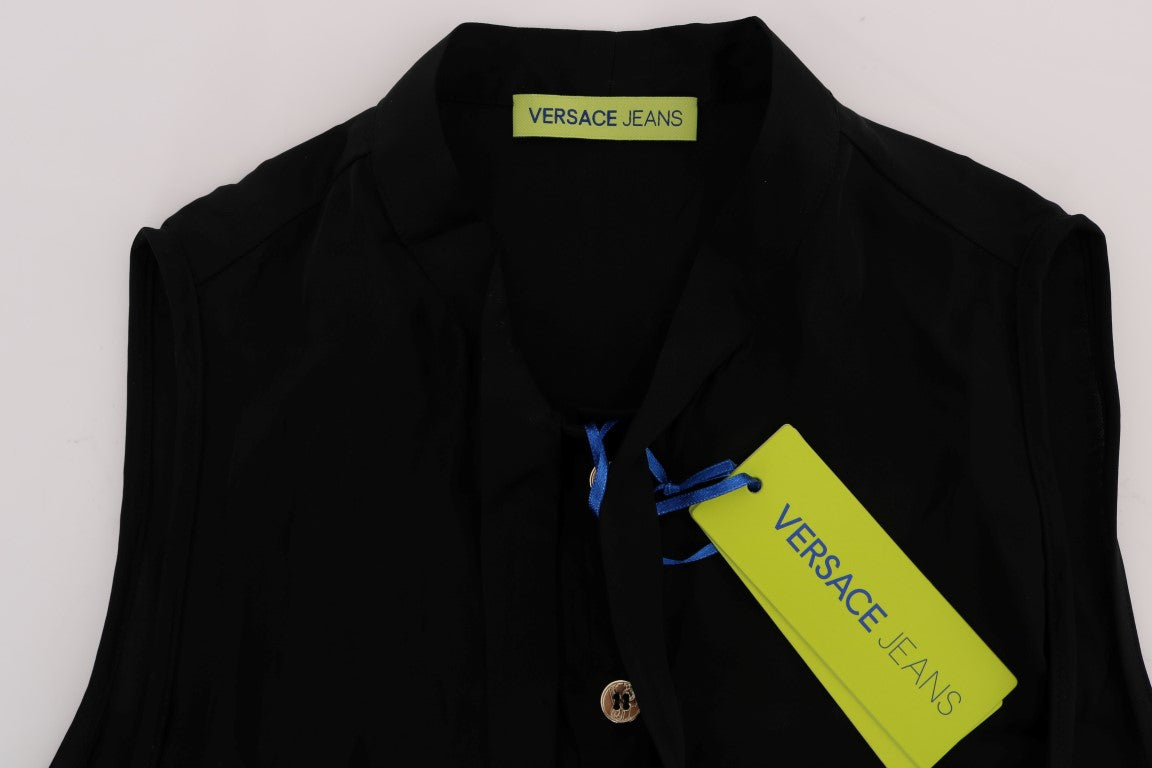 Chemisier noir sans manches Versace Jeans Chic