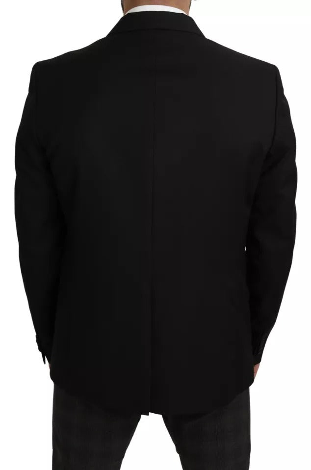 Blazer slim en laine noire Dolce & Gabbana