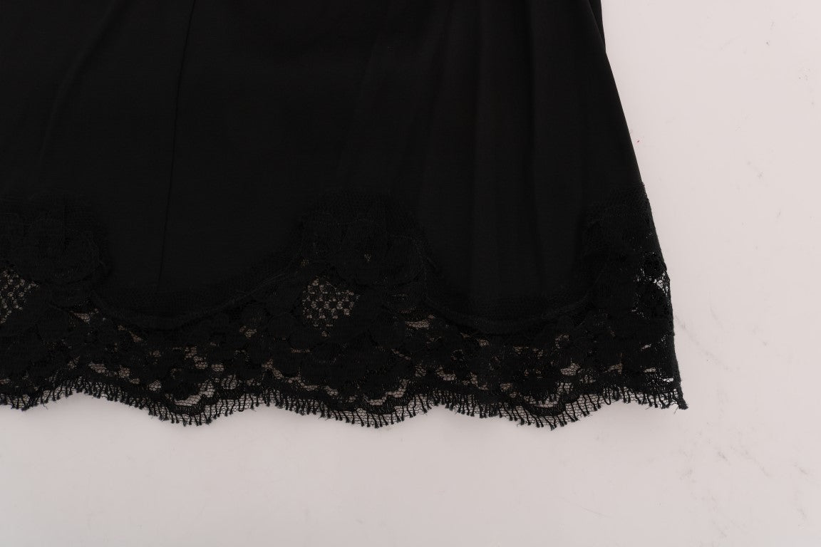 Mini-jupe trapèze élégante en dentelle florale Dolce & Gabbana