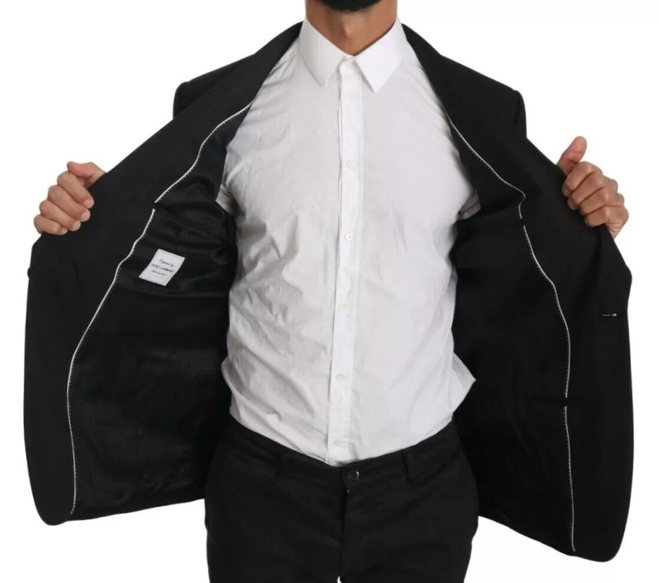 Blazer formel noir à simple boutonnage Dolce & Gabbana