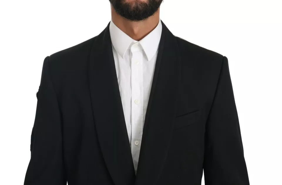 Blazer formel noir à simple boutonnage Dolce & Gabbana
