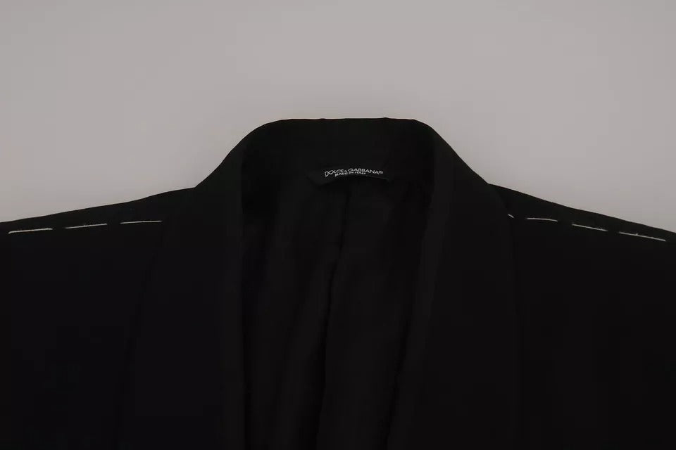 Blazer formel noir à simple boutonnage Dolce & Gabbana