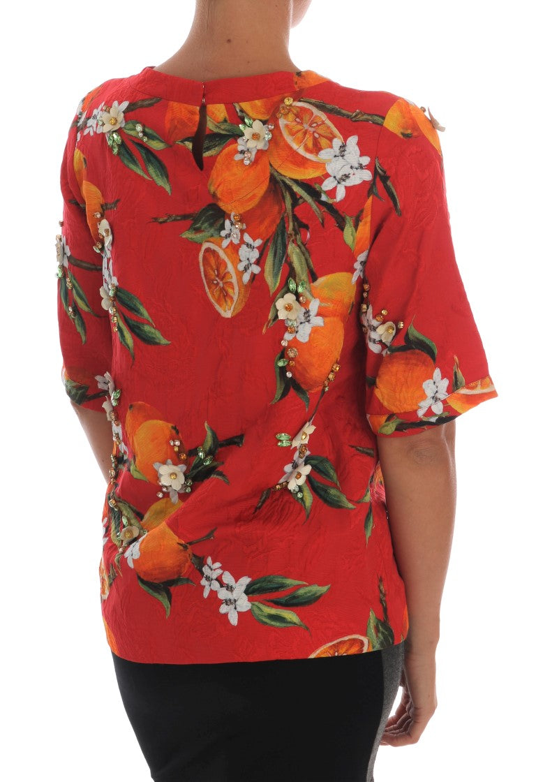 Chemisier en crêpe à ornements Dolce & Gabbana avec imprimé fleuri