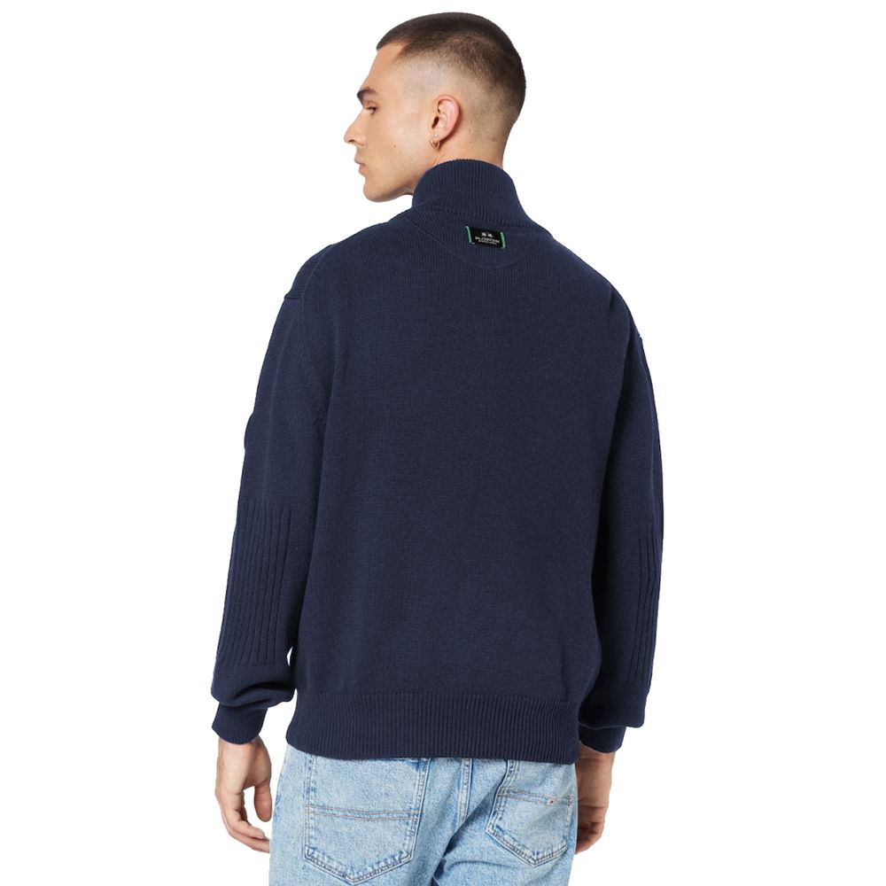 La Martina Blue Cotton Sweater by La Martina