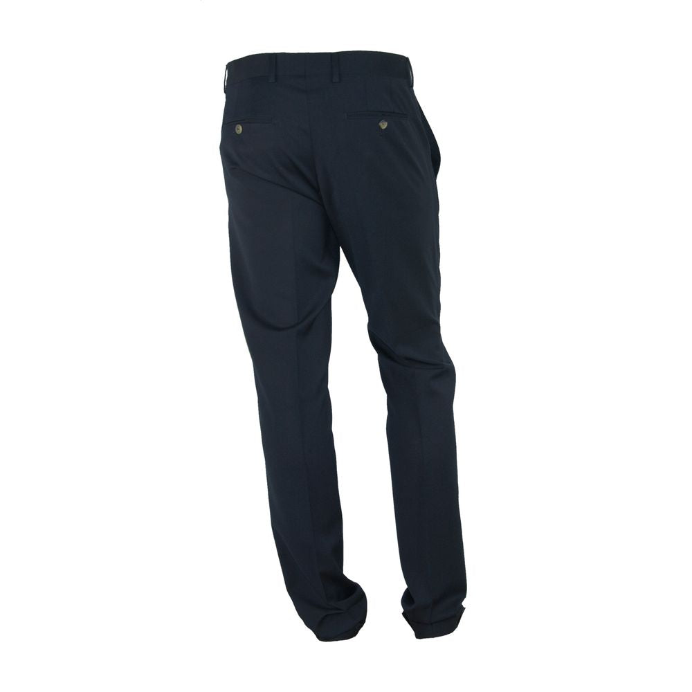 Made in Italy Elegant Black Italian Designer Trousers by Made in Italy