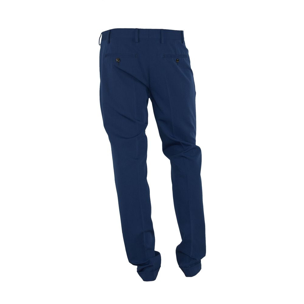 Made in Italy Elegant Blue Trousers for Sophisticated Men by Made in Italy