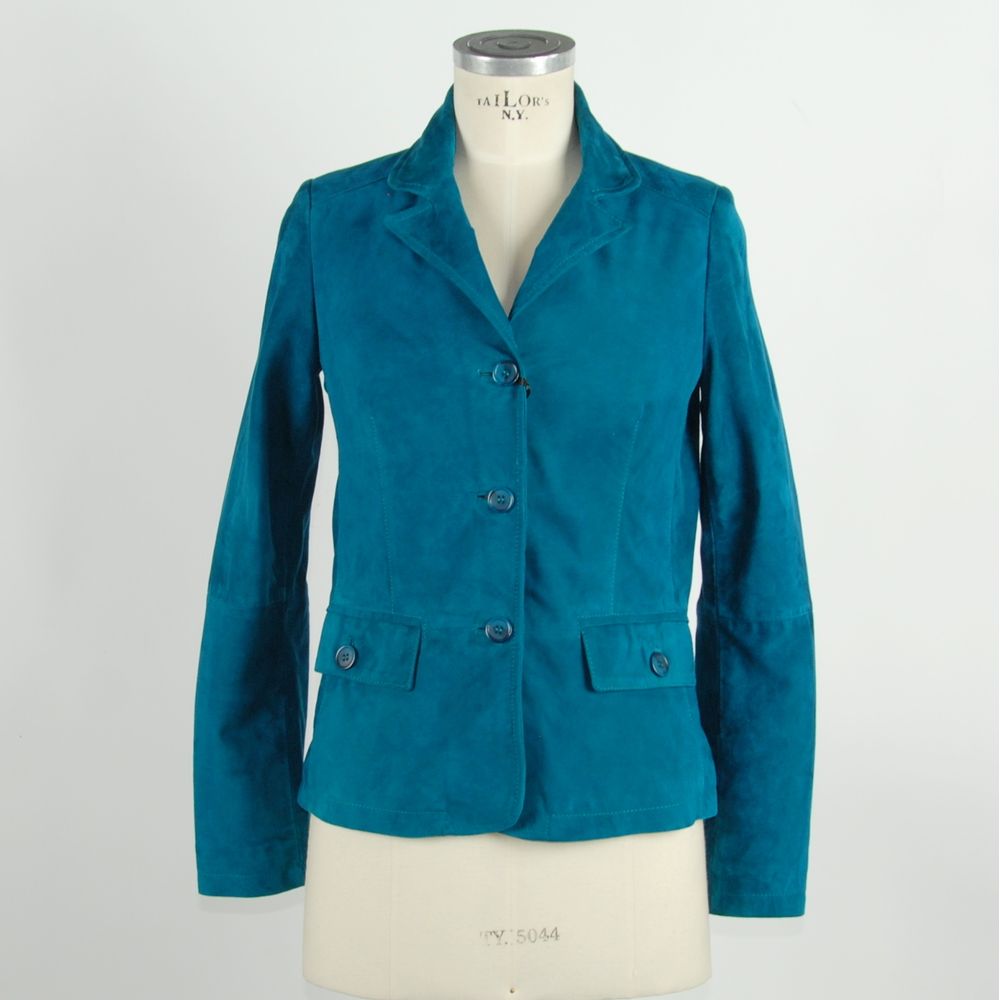 Veste en cuir vert pour femme Emilio Romanelli