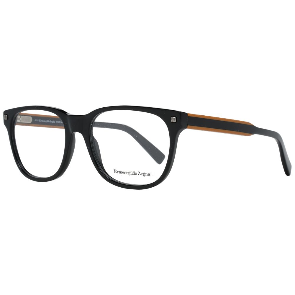 Montures de lunettes noires Ermenegildo Zegna pour homme
