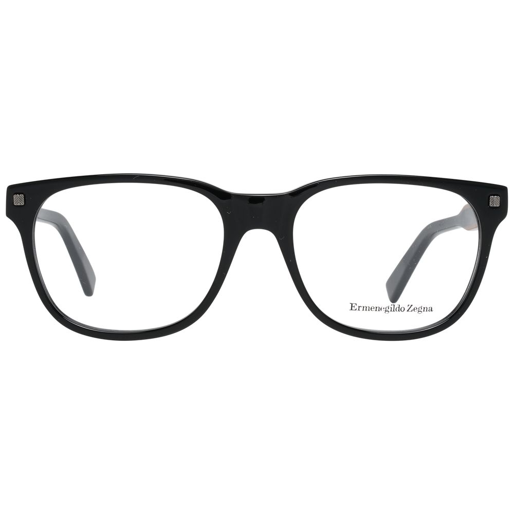 Montures de lunettes noires Ermenegildo Zegna pour homme