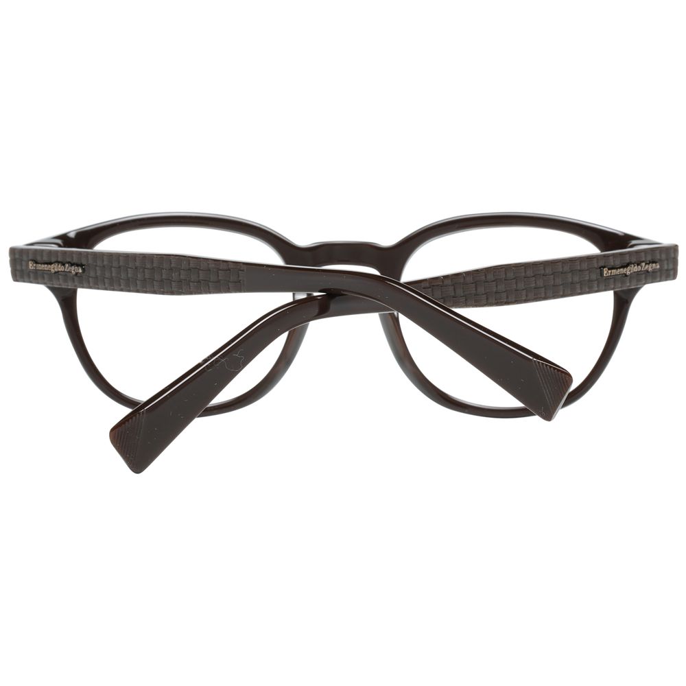 Montures de lunettes marron Ermenegildo Zegna pour homme