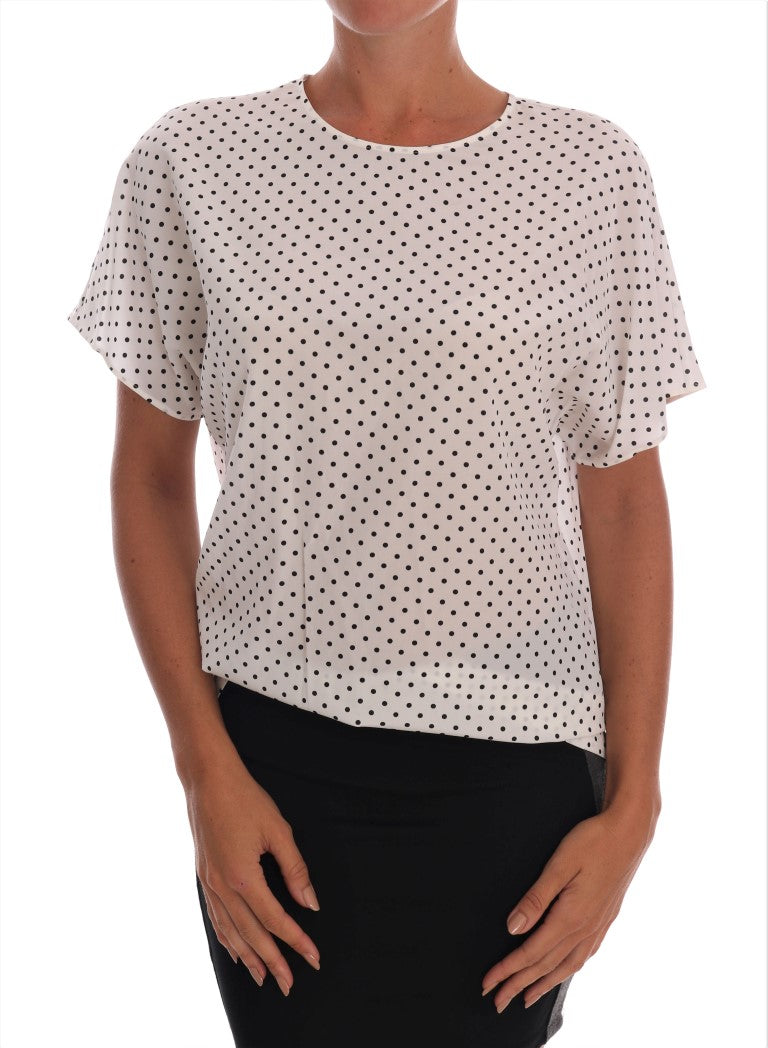 Chemisier en soie à pois chic Dolce & Gabbana