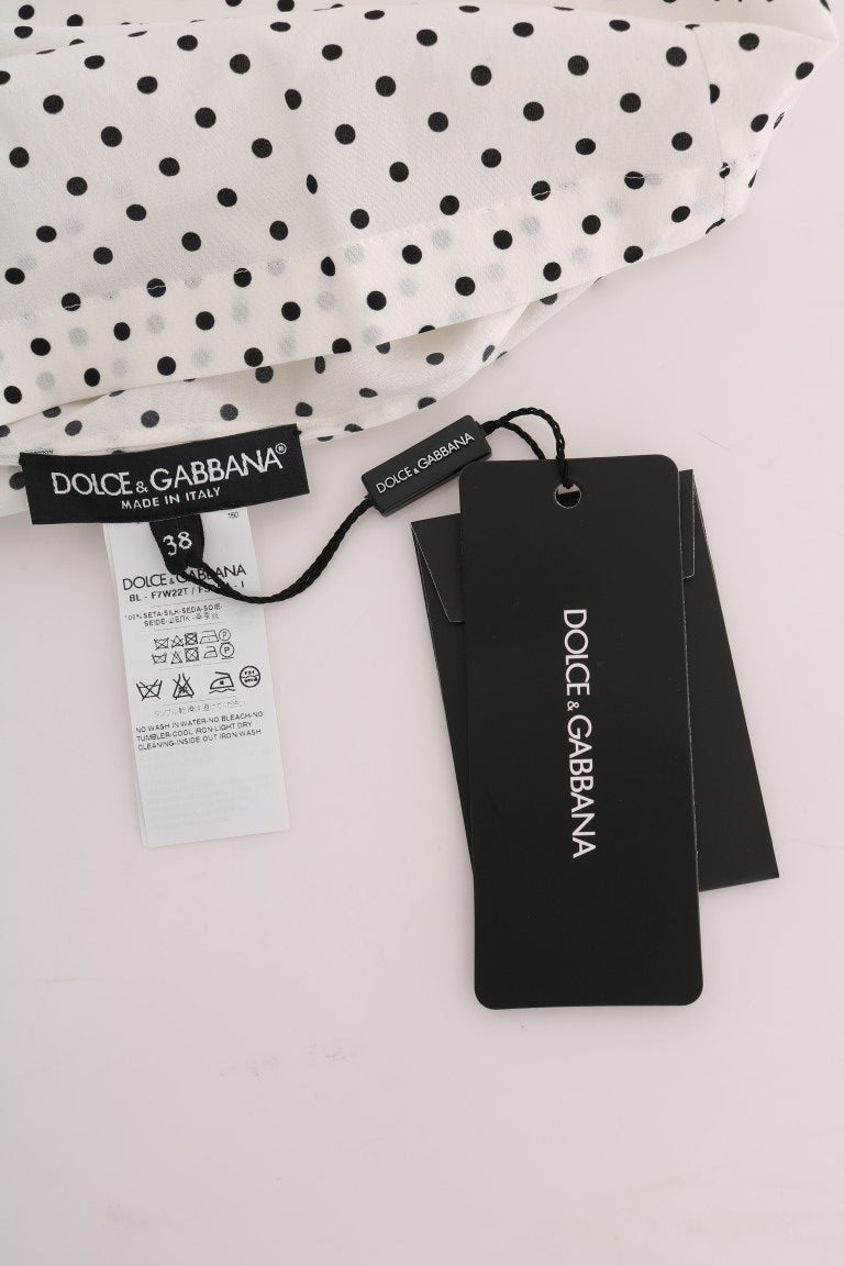 Chemisier en soie à pois chic Dolce & Gabbana