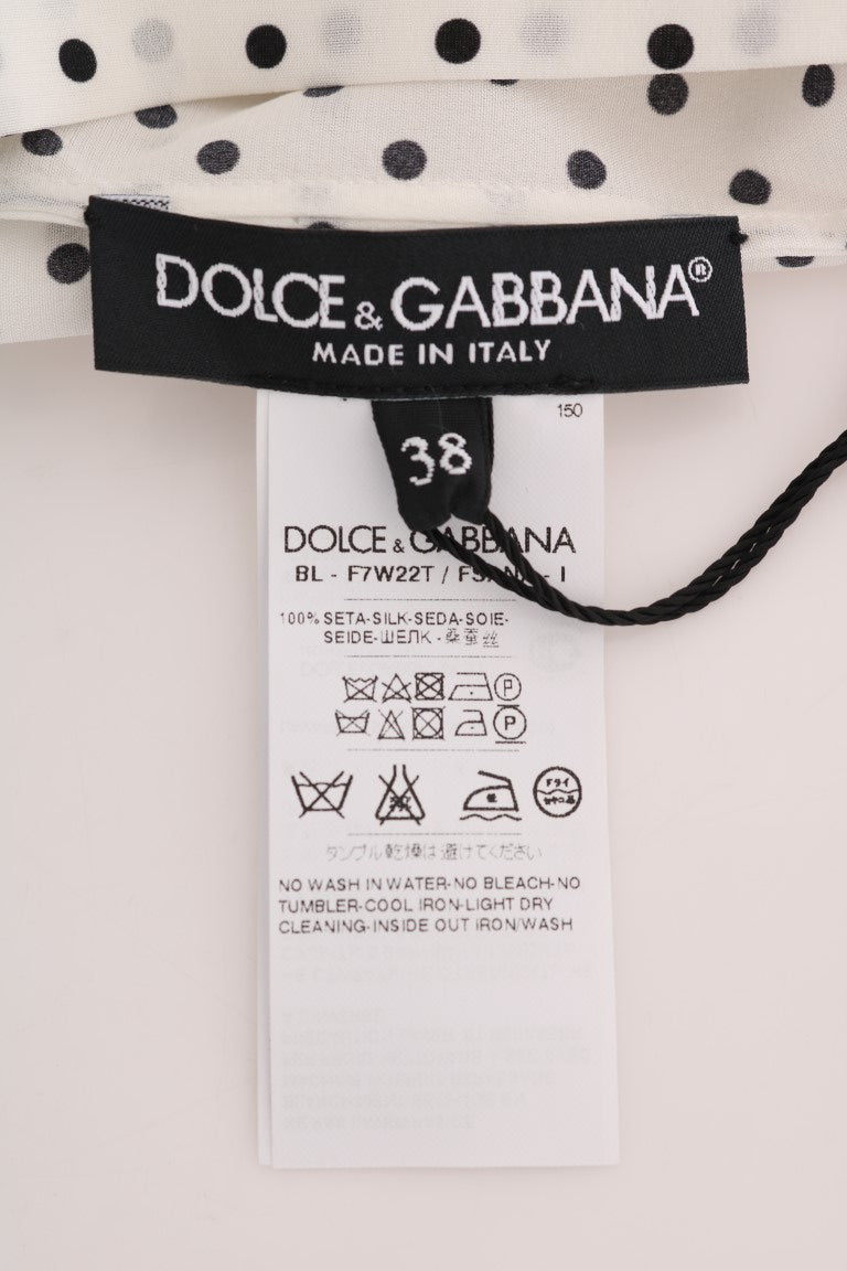 Chemisier en soie à pois chic Dolce & Gabbana